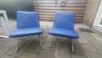 Gispen 1431 cordemeyer, Huis en Inrichting, Stoelen, Ophalen, Blauw, Leer, Twee