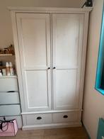 Witte houten kast – kleding/opbergkast – landelijke stijl, Huis en Inrichting, Kasten | Kledingkasten, Ophalen, 100 tot 150 cm