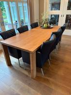 Stoelen eetkamer, Huis en Inrichting, Stoelen, Ophalen of Verzenden, Blauw, Leer, Vijf, Zes of meer stoelen