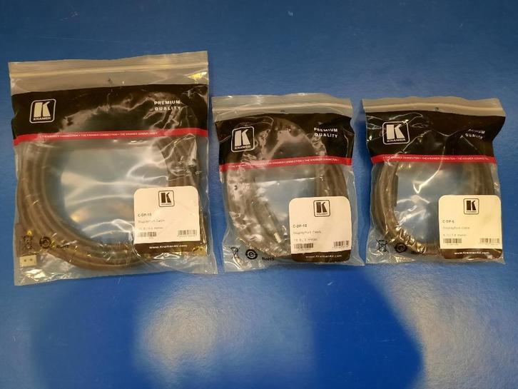 Kramer 4K Displayport kabels | verschillende lengten, Computers en Software, Pc- en Netwerkkabels, Nieuw, Ophalen of Verzenden