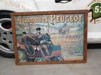 Oude Peugeot reclame op hout, 84cm bij 61cm, marge factuur, Verzamelen, Merken en Reclamevoorwerpen, Reclamebord, Gebruikt, Ophalen