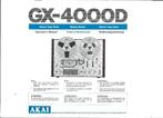 Handleiding AKAI GX-4000D, Audio, Tv en Foto, Bandrecorders, Ophalen of Verzenden, Bandrecorder