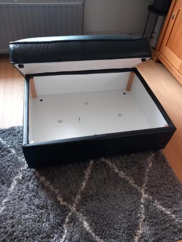 Ikea kivik leer voetenbank met opbergruimte - afbeelding 2