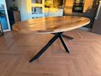 Ovale eettafel mango hout, Ophalen, 100 tot 150 cm, 200 cm of meer, Zo goed als nieuw
