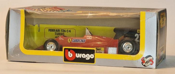 Bburago Ferrari 126 C4 Turbo – 1:24 Die-Cast F1, Hobby en Vrije tijd, Modelauto's | 1:24, Zo goed als nieuw, Auto, Bburago, Ophalen of Verzenden