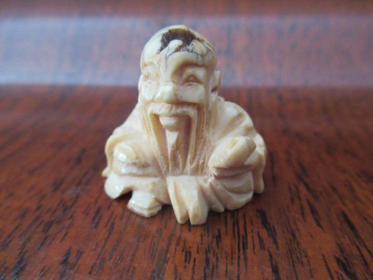 BOEDDHA Antiek afm 3x2,5 cm naturel kleur heel bijzonder €80, Antiek en Kunst, Curiosa en Brocante, Ophalen of Verzenden