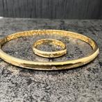 18k gouden armband slavenarmband met ring, Ophalen of Verzenden, Nieuw, Goud