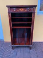 Antiek fineer kastje met marqueterie-inleg, Huis en Inrichting, Kasten | Dressoirs, Ophalen, Gebruikt, 50 tot 100 cm, Met lade(s)