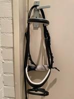 Zwart hoofdstel met wit onderlegd maat Full, Ophalen, Gebruikt, Dressuur