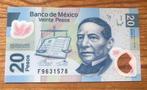 Mexico 20 pesos 2018 serie AJ circulatie UNC, Los biljet, Ophalen of Verzenden, Noord-Amerika