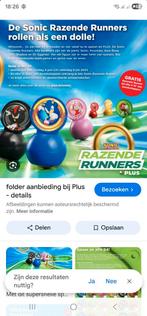 De sonic razende runners, rollen als een dolle 51 stuks, Ophalen of Verzenden
