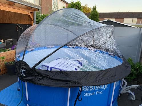 Overdekt zwembad 3m doorsnee, 1m hoog met veel toebehoren!, Tuin en Terras, Zwembaden, Gebruikt, Opzetzwembad, 80 tot 120 cm, 200 tot 400 cm