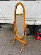 Mooie oude spiegel van hout, Ophalen, Gebruikt, 50 tot 75 cm, 150 tot 200 cm