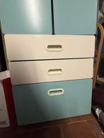 Ikea kast Stuva lichtblauw en wit, Kinderen en Baby's, Kinderkamer | Commodes en Kasten, Ophalen, Gebruikt, 50 tot 70 cm, 105 cm of meer