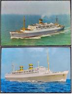 2 oude kaarten Holland America Line, Gebruikt, Motorboot, Kaart, Foto of Prent, Ophalen