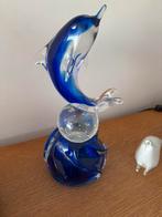 Mooie dolfijn glas(murano) 29 cm hoog, Antiek en Kunst, Antiek | Glas en Kristal, Ophalen of Verzenden