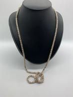 T493 Prachtige zilveren koningsketting 85 cm | 69 gram, Sieraden, Tassen en Uiterlijk, Kettingen, Ophalen of Verzenden, X, Zilver