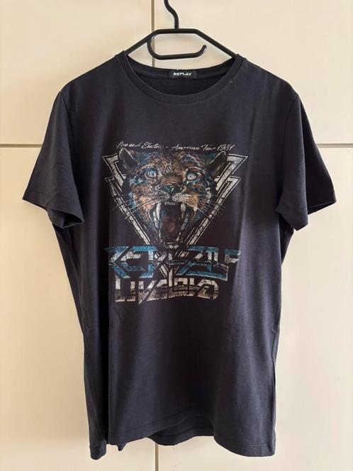 Mooie Replay T-shirt met Distressed Design - Maat: M, Kleding | Heren, T-shirts, Zo goed als nieuw, Maat 48/50 (M), Zwart, Ophalen of Verzenden