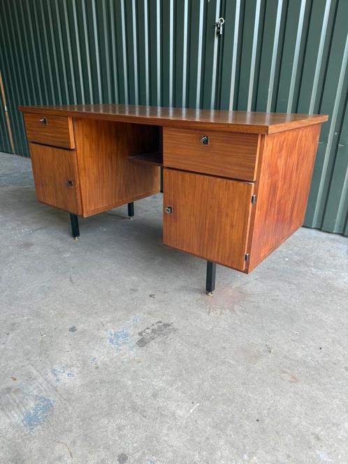 Vintage teak bureau jaren 60 70, Huis en Inrichting, Bureaus, Ophalen of Verzenden