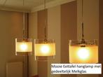 eettafel  3x set lamp met Melkglas, Huis en Inrichting, Ophalen, Gebruikt, Glas, Minder dan 50 cm