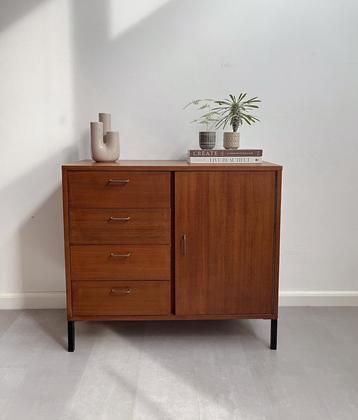 Vintage teakhouten ladekastje Simpla Lux, jaren 60 beschikbaar voor biedingen