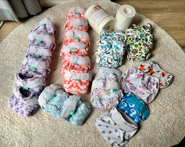 Wasbaar luierpakket, amper gebruikt!, Kinderen en Baby's, Babykleding | Overige, Zo goed als nieuw, Jongetje of Meisje, Ophalen