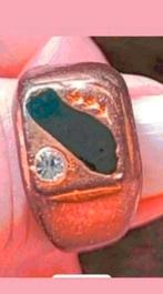 Ring zwarte steen maat 19, Sieraden, Tassen en Uiterlijk, Ringen, Verzenden, Nieuw, Goud