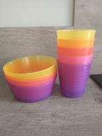 Gekleurde drinkbekers en bakjes, Overige materialen, Gebruikt, Overige typen, Ophalen of Verzenden