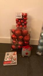 Rode en mintgroene kerstversiering decoratie kerstballen, Diversen, Kerst, Ophalen of Verzenden, Gebruikt