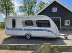 caravan+airco+vlvw+luifel+tent+2lengte/kingsizebed+tv+douche, Caravans en Kamperen, Rondzit, Particulier, Schokbreker, 2 aparte bedden