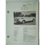 NSU Prinz 1000 1000L Vraagbaak losbladig 1965 #1 Nederlands, Ophalen of Verzenden, Gelezen, Overige merken