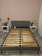 Ikea SLATTUM bed 140x200, Ophalen, Wit, Tweepersoons, 140 cm