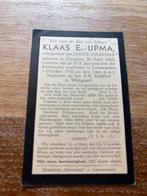 Oud bidprentje Klaas Everts Ijpma, Verzamelen, Ophalen of Verzenden, Bidprentje