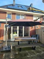 Zweefparasol kantelbaar met verrijdbare voet, Tuin en Terras, Parasols, Ophalen, Gebruikt, Kantelbaar, Zweefparasol