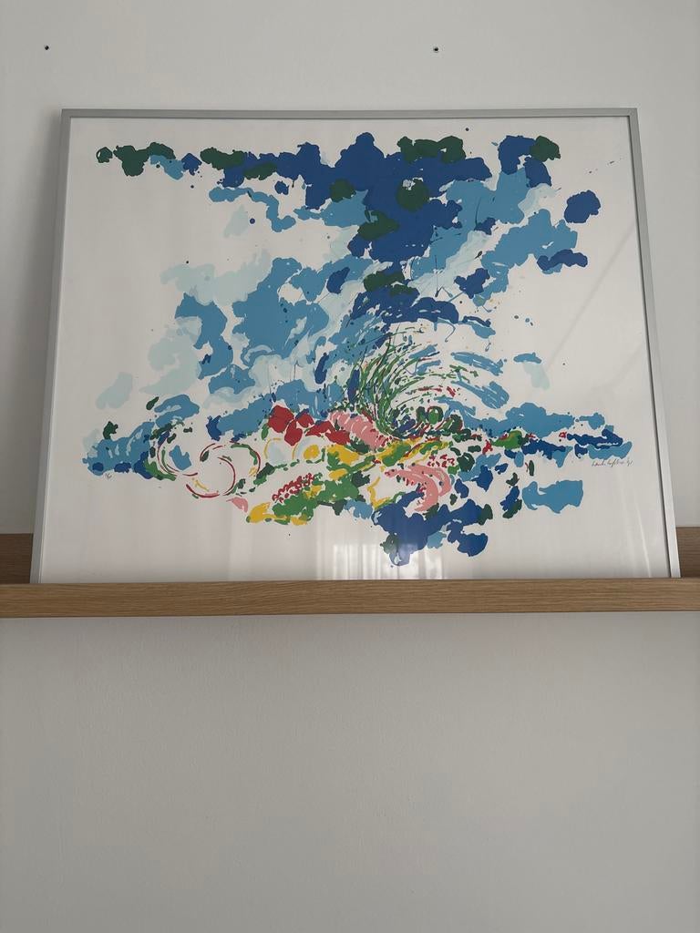 Henk Hofstra Kleurrijke Abstracte Print 51,5 cm x 61 cm, Antiek en Kunst, Ophalen of Verzenden