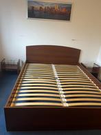 Twee persoons bed met nacht kastjes, Huis en Inrichting, Ophalen, Zo goed als nieuw, Tweepersoons