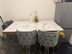 Luxe marmeren eettafel – bijna nieuw!, Huis en Inrichting, Complete eetkamers, Ophalen, Zo goed als nieuw