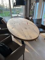 Ovale eiken tafel 280x120 cm dikte ca 5 cm, Ophalen, Zo goed als nieuw