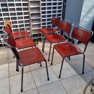 Set van 6 comfortabele Gispen TH Delft Stoelen beschikbaar voor biedingen
