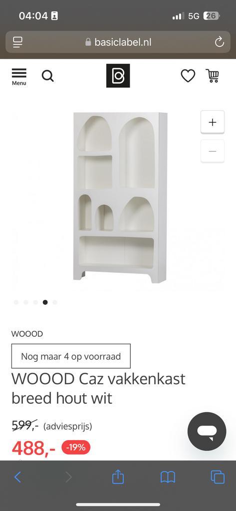 WOOOD CAZ van €599 nu €200, Huis en Inrichting, Kasten | Schoenenkasten, Nieuw, Ophalen of Verzenden