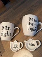 Mr. & Mrs. Theekoppen set, Ophalen, Overige materialen, Overige typen, Zo goed als nieuw