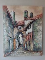 Schilderij stadsgezicht Buje Istrië Kroatië, Ophalen of Verzenden