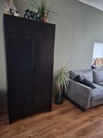 Zwarte Lockerkast - Industrieel Design, Huis en Inrichting, Kasten | Kledingkasten, Met hangruimte, Zo goed als nieuw, 150 tot 200 cm
