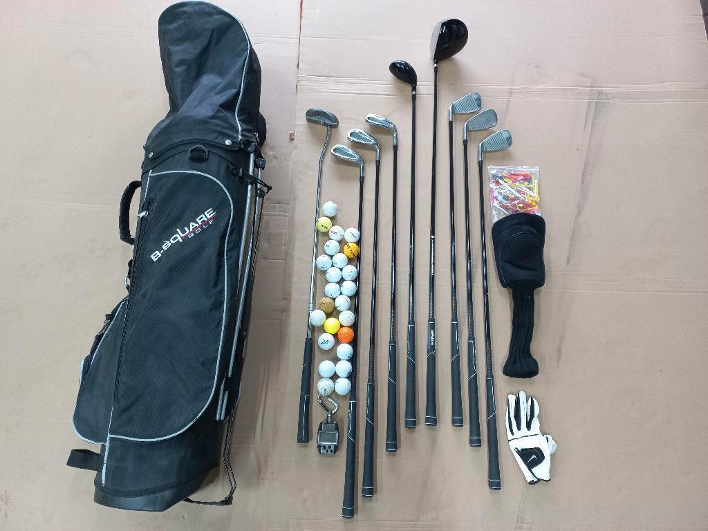 Complete golftas inclusief clubs, ballen, tees, counter, Sport en Fitness, Golf, Gebruikt, Tas, Overige merken, Ophalen of Verzenden