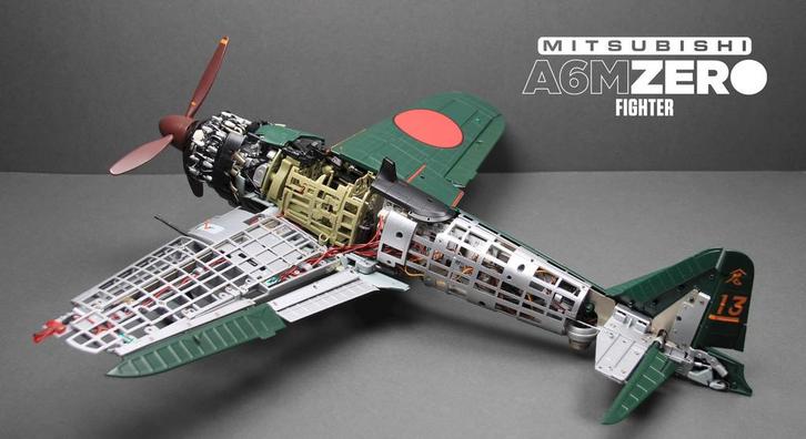Mitsubishi A6M zero fighter 1/18, Hobby en Vrije tijd, Modelbouw | Vliegtuigen en Helikopters, Nieuw, Vliegtuig, Groter dan 1:72