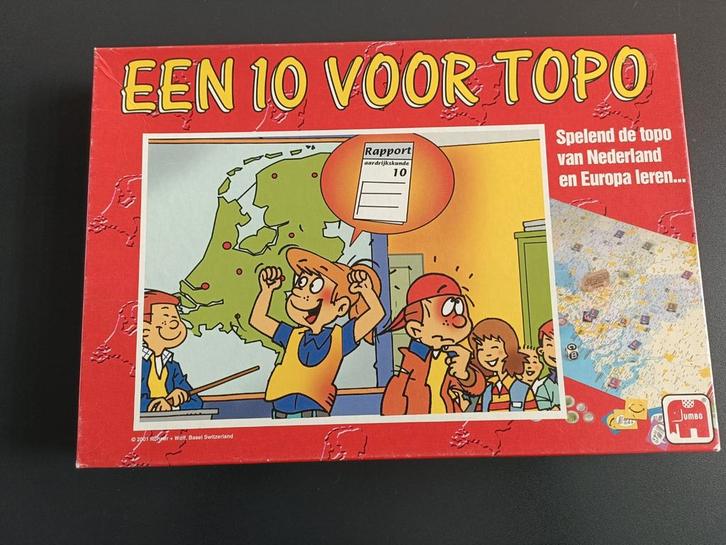 Bordspel: Een tien voor Topo, helemaal compleet., Hobby en Vrije tijd, Gezelschapsspellen | Overige, Ophalen of Verzenden