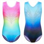 Turnpakje ombre roze groen blauw 122 128 134 140 146 152 158, Overige kleuren, Nieuw, Turnpak(je), Kindermaat 122 t/m 140