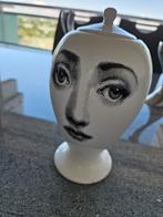 Fornasetti stijl gezicht vaas, Verzenden, Zo goed als nieuw, Glas, Minder dan 50 cm
