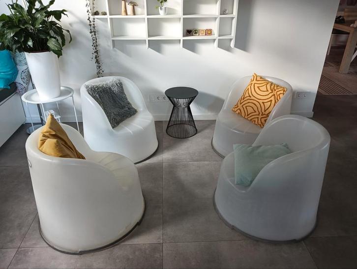 10x Loungestoel Tuin - Stapelbaar, Tuin en Terras, Tuinstoelen, Gebruikt, Plastic, Stapelbaar, Ophalen