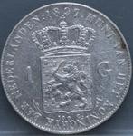 Nette zilveren 1 gulden 1897 Wilhelmina, Postzegels en Munten, Munten | Nederland, 1 gulden, Verzenden, Zilver, Koningin Wilhelmina